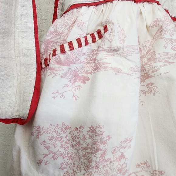 UNAVAILABLE **SET** Retro Cutie Toile Kitchen Apron & Matching Towel - Picture 5 of 15